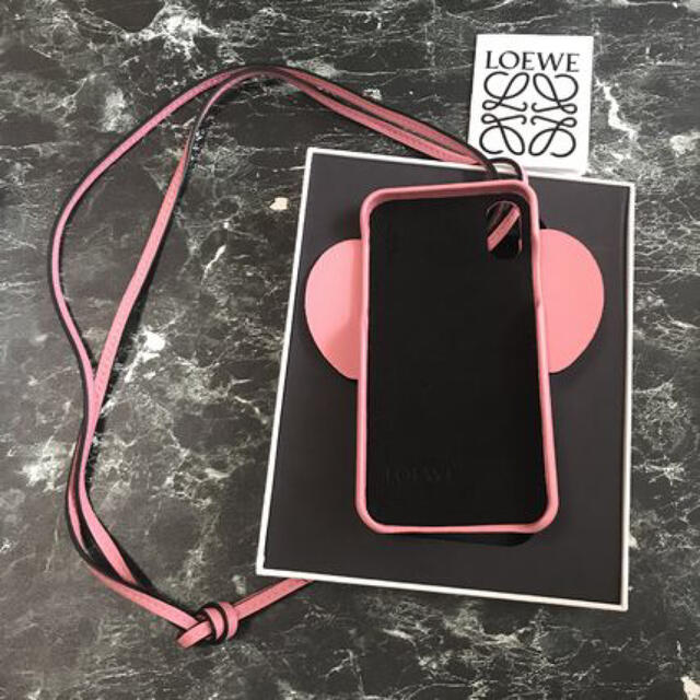 新品未使用 LOEWE エレファントiPhoneX・XS用カバー☆綺麗なピンク