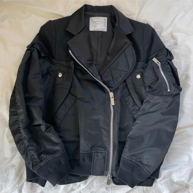 sacai サカイ 21ss ma-1 ドッキングジャケット ブラック 黒 sacai サカイ 21ss ma-1 ドッキングジャケット ブラック 黒