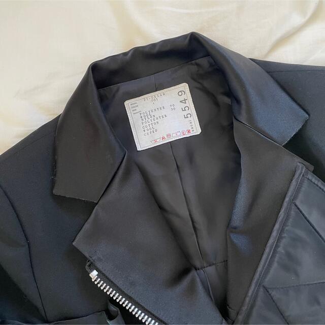 sacai(サカイ)のsacai サカイ 21ss ma-1 ドッキングジャケット ブラック 黒 レディースのジャケット/アウター(ミリタリージャケット)の商品写真