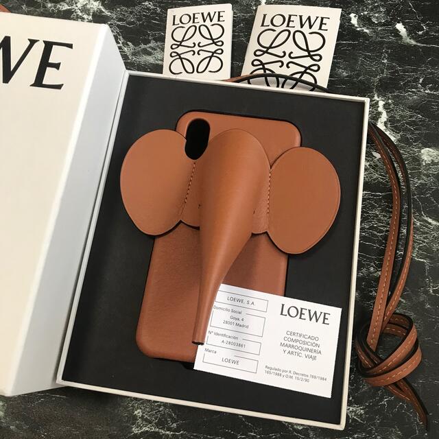 iPhone X/XS用　ロエベ LOEWE エレファント フォンケーススマホアクセサリー