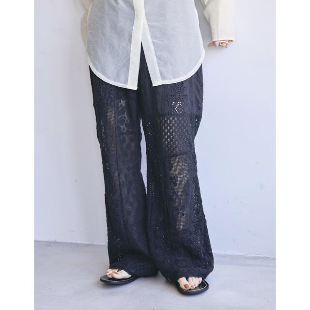 今期トゥデイフル　　patchwork lace pants