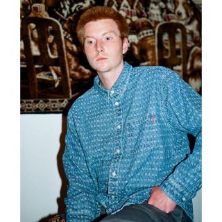 Supreme - Supreme Jacquard Logos Denim Shirtの通販 by PAN ...