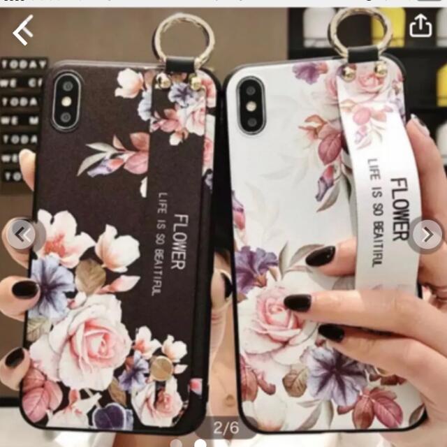 iPhoneケース　花柄シリコンケース　新品未使用 スマホ/家電/カメラのスマホアクセサリー(iPhoneケース)の商品写真