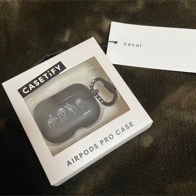 原宿sacai限定　CASETiFY AirPods Proケース 黒　ブラック