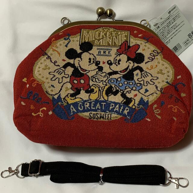 Disney(ディズニー)の新品✨ミッキー&ミニー　がま口　バッグ　ポーチ レディースのバッグ(ショルダーバッグ)の商品写真
