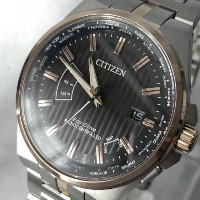 【新品】高級シチズン 電波ソーラー エコドライブ CITIZEN メンズ腕時計 | フリマアプリ ラクマ