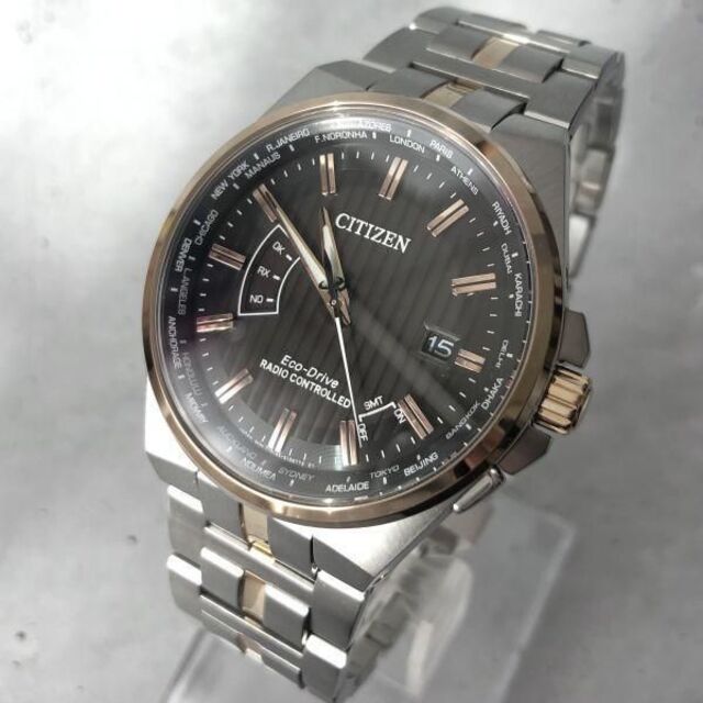 CITIZEN(シチズン)の【新品】高級シチズン 電波ソーラー エコドライブ CITIZEN メンズ腕時計 メンズの時計(腕時計(デジタル))の商品写真