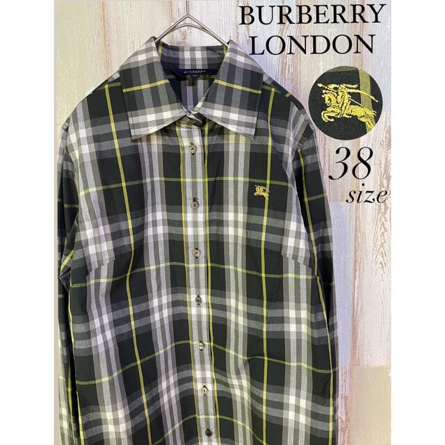 BURBERRY(バーバリー)の【美品】BURBERRY LONDON シャツ 金ホースロゴ刺繍 ノバチェック レディースのトップス(シャツ/ブラウス(長袖/七分))の商品写真