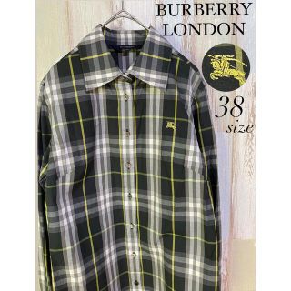 バーバリー(BURBERRY)の【美品】BURBERRY LONDON シャツ 金ホースロゴ刺繍 ノバチェック(シャツ/ブラウス(長袖/七分))