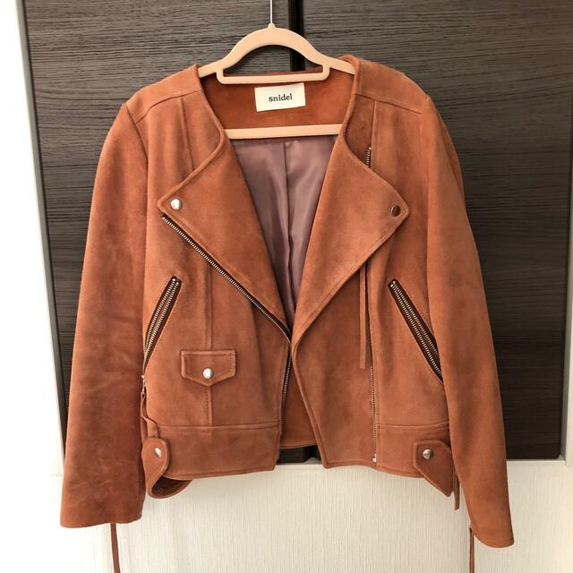 snidel ライダースジャケット ラムレザー 本革