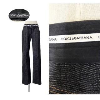 ドルチェアンドガッバーナ(DOLCE&GABBANA)のDOLCE&GABBANA ウエストをロゴがぐるりと並ぶラグジュアリーデニム(デニム/ジーンズ)