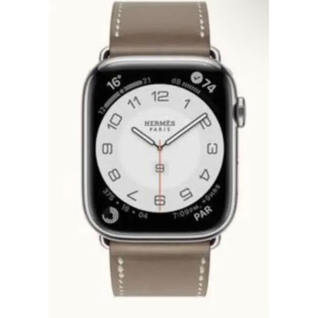 新発売】 apple watch 7 hermes シンプルトゥール 45mm エトゥープ