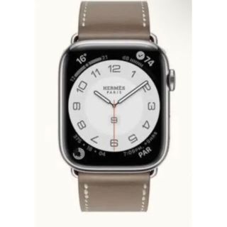 アップルウォッチ(Apple Watch)のapple watch 7 hermes シンプルトゥール 45mm エトゥープ(腕時計)