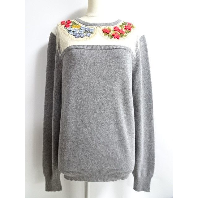RED VALENTINO - Niko★RED VALENTINOレッドヴァレンティノ刺繍ニットM
