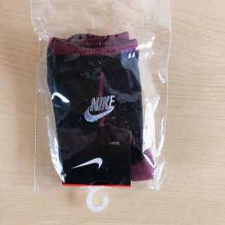 ナイキ(NIKE)のNIKE　ナイキ　子供用ソックス　13～15cm　黒×えんじ(靴下/タイツ)