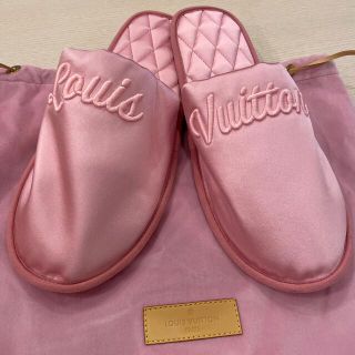 ＊新品LOUIS VUITTON スリッパ　ピンク　サテン　限定品＊