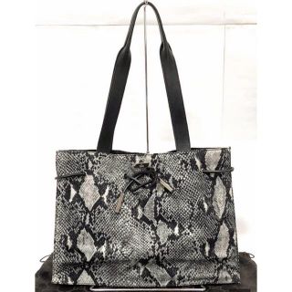 Gucci - グッチ 「パイソン柄トートバッグ」 布×レザー 33×24×8.5cm の