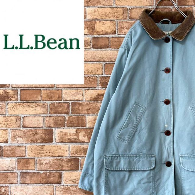 エルエルビーン ハンティングジャケット ブルー 襟コーデュロイ 古着 日本 90's L.L.bean エルエルビーン ハンティングジャケット ブルゾン カバーオール