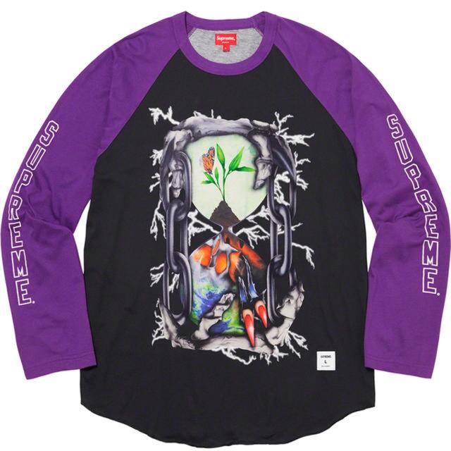 Supreme Hourglass Raglan L/S Top purple - Tシャツ/カットソー(七分 ...