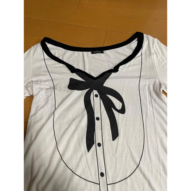 EMODA(エモダ)のEMODA オーバーサイズ　ロングTシャツ レディースのトップス(Tシャツ(長袖/七分))の商品写真