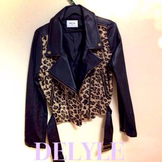 デイライルノアール(Delyle NOIR)のDELYLEヒョウ柄ライダース♡(ライダースジャケット)