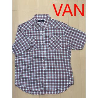 ヴァンヂャケット(VAN Jacket)のVAN／⑦半袖シャツ（Ｍ）／ウェスタン調レッド系チェック(シャツ)