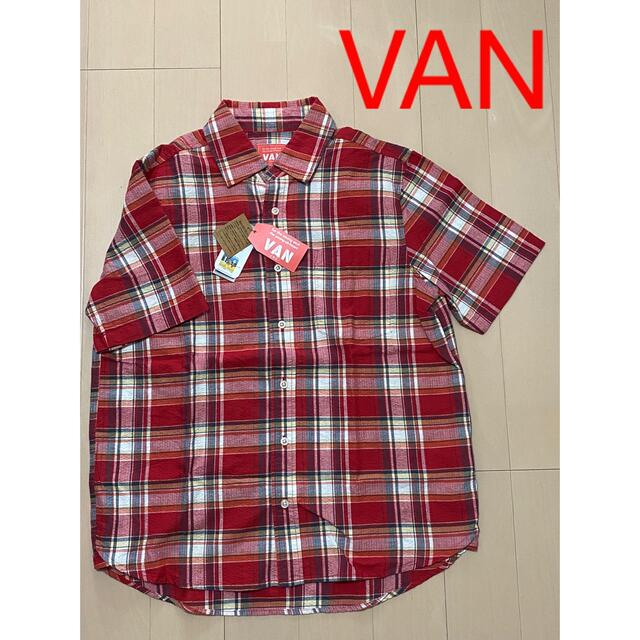 VAN Jacket(ヴァンヂャケット)のVAN RED／⑧半袖シャツ（Ｍ）／レッド系チェック メンズのトップス(シャツ)の商品写真