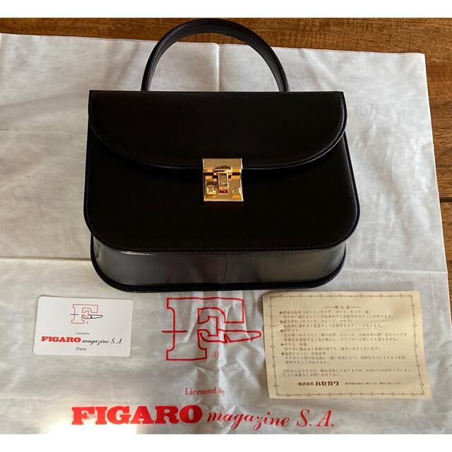 FIGARO Paris ハンドバック　ブラック　布ケース付き レディースのバッグ(ハンドバッグ)の商品写真