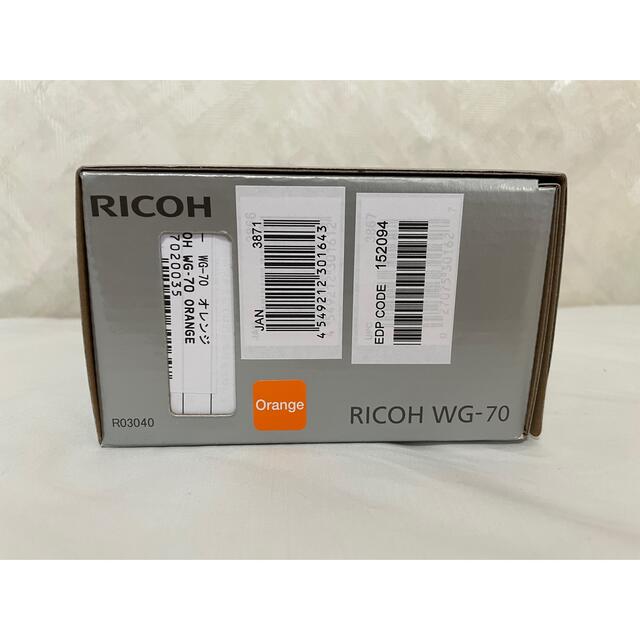 RICOH(リコー)の【新品】RICOH WG-70 オレンジ スマホ/家電/カメラのカメラ(コンパクトデジタルカメラ)の商品写真