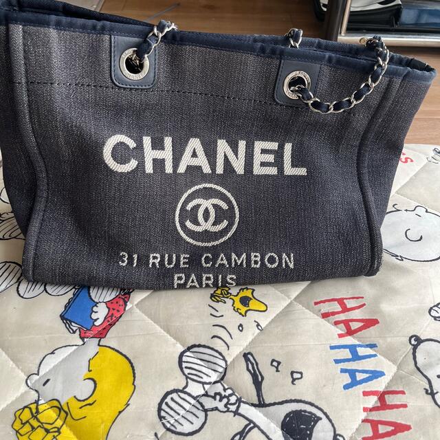 CHANEL ドーヴィルトートバッグ　デニム生地