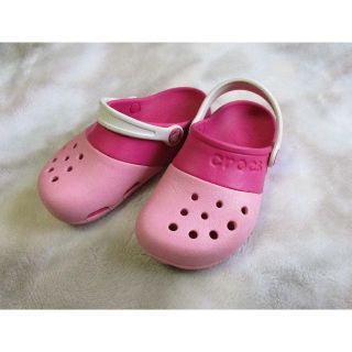 クロックス(crocs)の値下げ クロックス C12 18.5cm 19cm ピンク サンダル クロッグ(サンダル)