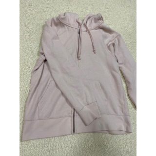 ユニクロ(UNIQLO)のUNIQLO フルジップパーカー PINK XLサイズ(パーカー)