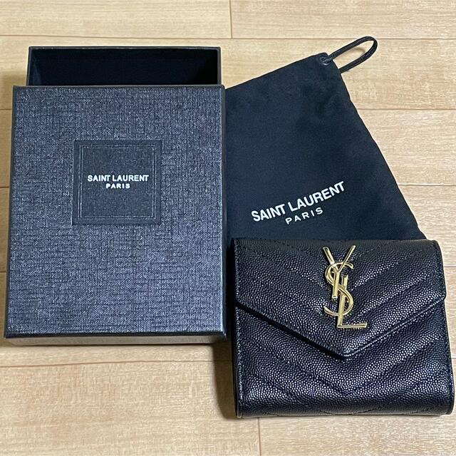 金具部分スレありSaint Laurent Paris  カサンドラ  ウォレット