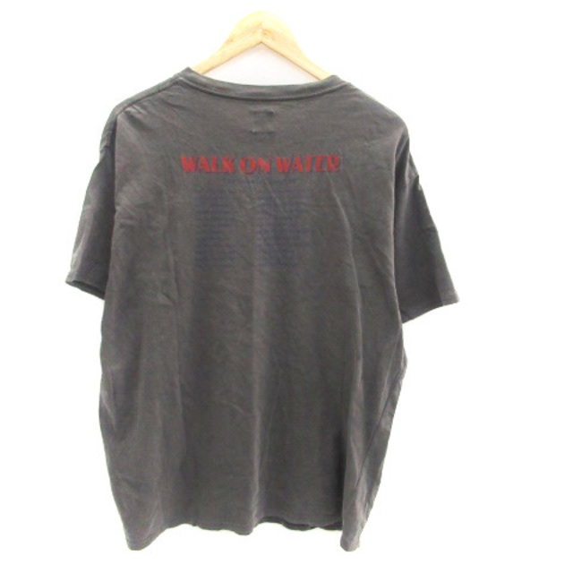 Ungrid(アングリッド)のアングリッド Tシャツ カットソー ラウンド プリント F チャコールグレー 赤 メンズのトップス(Tシャツ/カットソー(半袖/袖なし))の商品写真