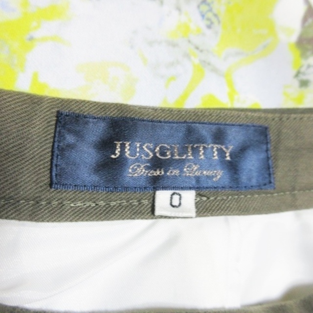 JUSGLITTY(ジャスグリッティー)のジャスグリッティー スカート タイト ひざ丈 花柄 0 黄 イエロー レディースのスカート(ひざ丈スカート)の商品写真