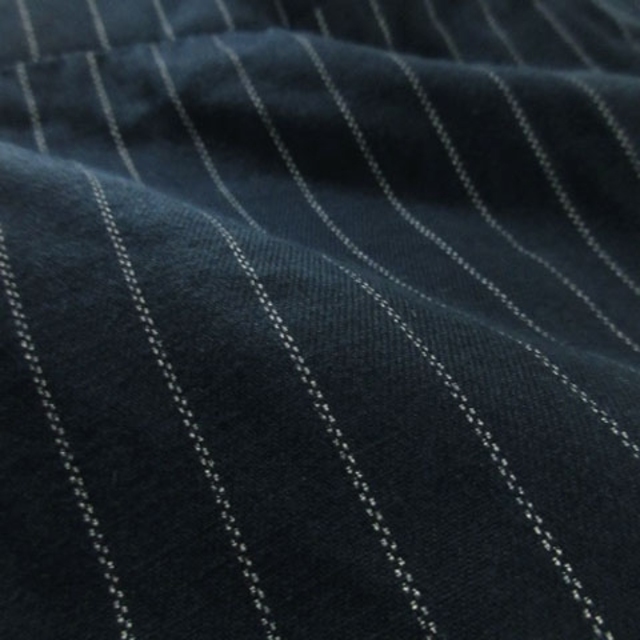 STYLE DELI(スタイルデリ)のスタイルデリ スカート フレア サーキュラー ひざ丈 ストライプ F 紺 レディースのスカート(ひざ丈スカート)の商品写真