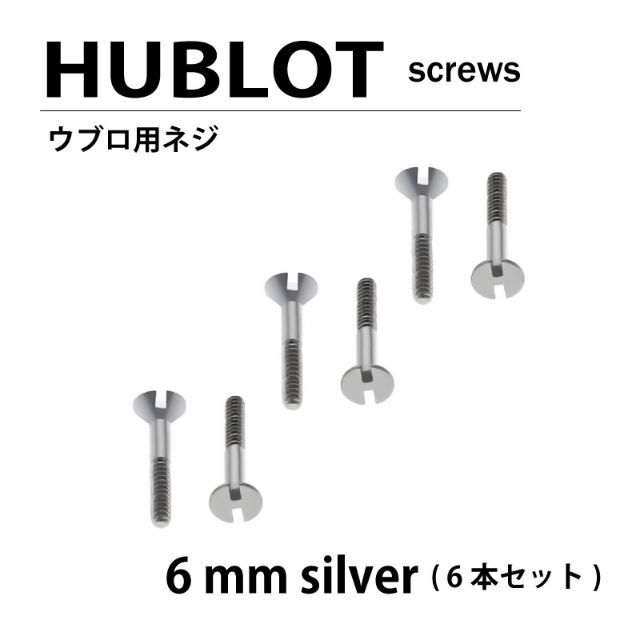 HUBLOT(ウブロ)の汎用 HUBLOT ウブロ 腕時計 用 ネジ 6mm 6本 シルバー 時計 メンズの時計(腕時計(アナログ))の商品写真