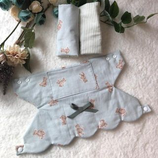 エルゴベビー(Ergobaby)のエルゴ　抱っこ紐　首回りカバー(ポケット付)　よだれカバー　セット　リバーシブル(抱っこひも/おんぶひも)