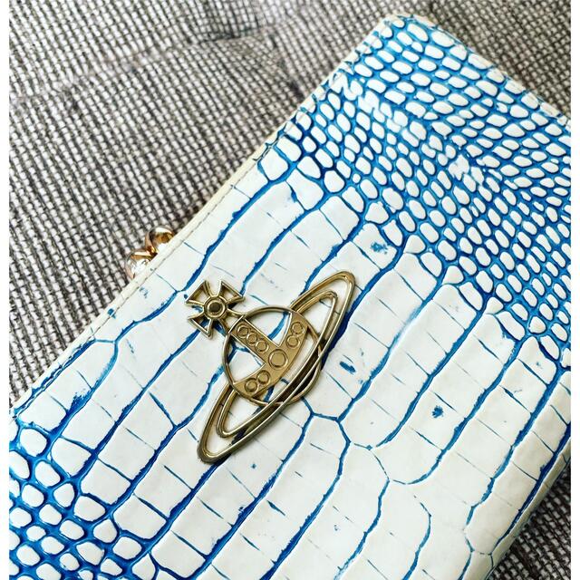 大容量VivienneWestwood オーブ&クロコ押し長財布 - 財布