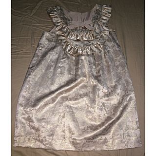 ジルスチュアート(JILLSTUART)のジルスチュアート シルクフリルワンピース(ミニワンピース)