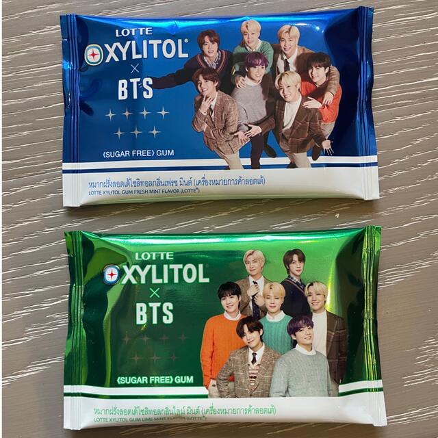 防弾少年団(BTS)(ボウダンショウネンダン)のキシリトールガム BTS 2個　海外限定　タイ限定 食品/飲料/酒の食品(菓子/デザート)の商品写真