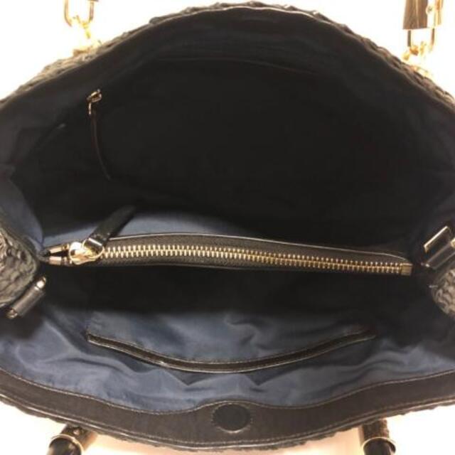 Cole Haan(コールハーン)のコールハーン トートバッグ 黒 編み込み レディースのバッグ(トートバッグ)の商品写真