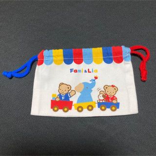 ファミリア(familiar)の【used】familiar 巾着袋 (小さめ)(ランチボックス巾着)