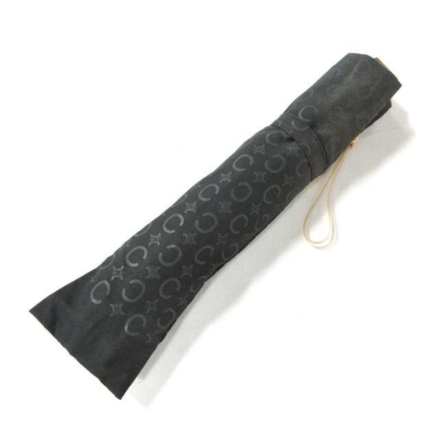 celine(セリーヌ)のセリーヌ 日傘 - 黒×ゴールド×ブラウン レディースのファッション小物(傘)の商品写真