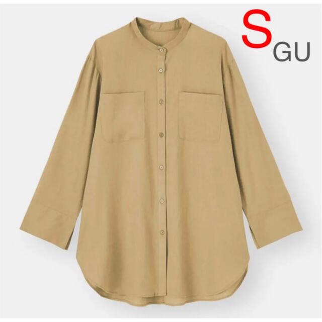 GU(ジーユー)の##GU リネンブレンドバンドカラーシャツ(長袖) S レディースのトップス(シャツ/ブラウス(半袖/袖なし))の商品写真