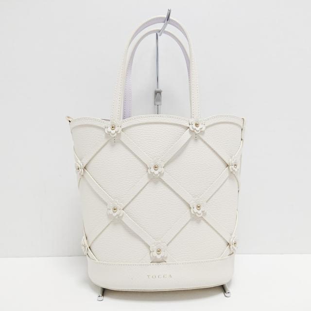 新品 トッカ バッグ トートバッグ 白 レザー-