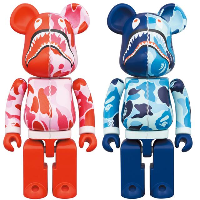 BE@RBRICK BAPE(R)ABC CAMO SHARK BLUEBEARBRICK