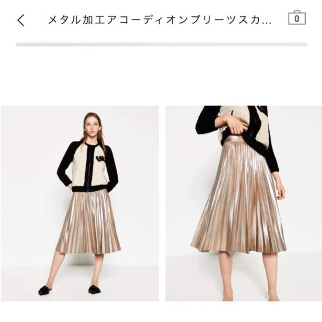 ZARA(ザラ)のZARAプリーツスカート レディースのスカート(ひざ丈スカート)の商品写真