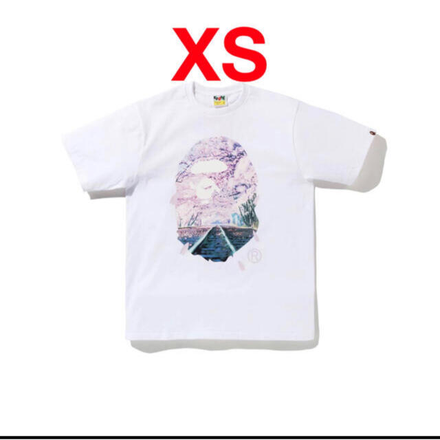 XS サイズ BAPE SAKURA PHOTO APE HEAD TEE 白