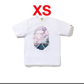 アベイシングエイプ(A BATHING APE)のXS サイズ BAPE SAKURA PHOTO APE HEAD TEE 白(Tシャツ/カットソー(半袖/袖なし))